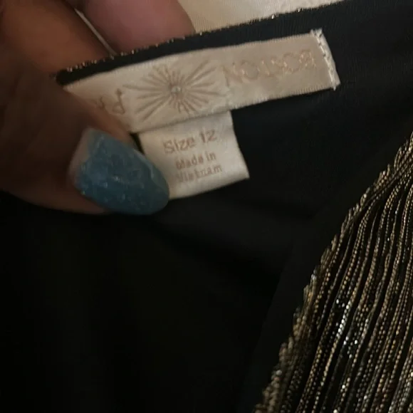 Boston Proper Metallic Lurex Wide Leg Jumpsuit - Picture 6 of 6